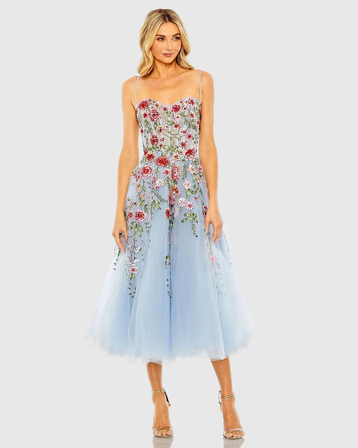 Women's Blue Dress Floral - 20651