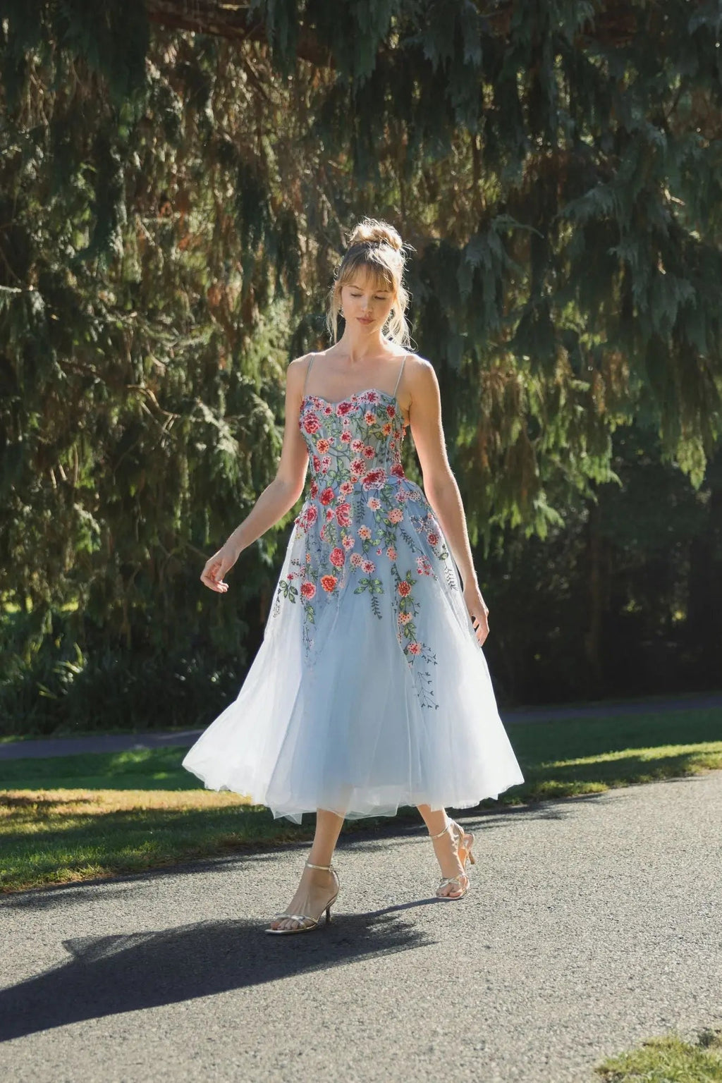 Women's Blue Dress Floral - 20651