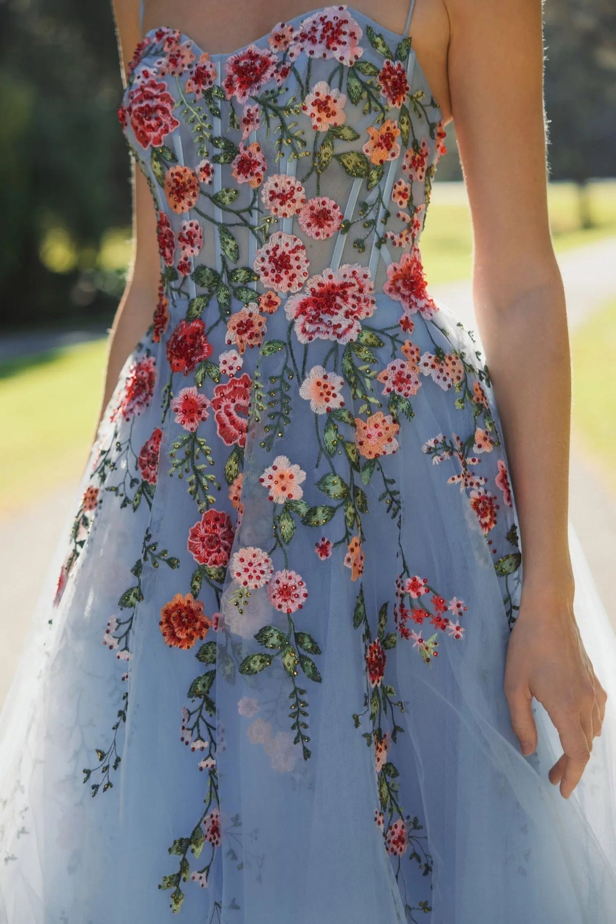 Women's Blue Dress Floral - 20651