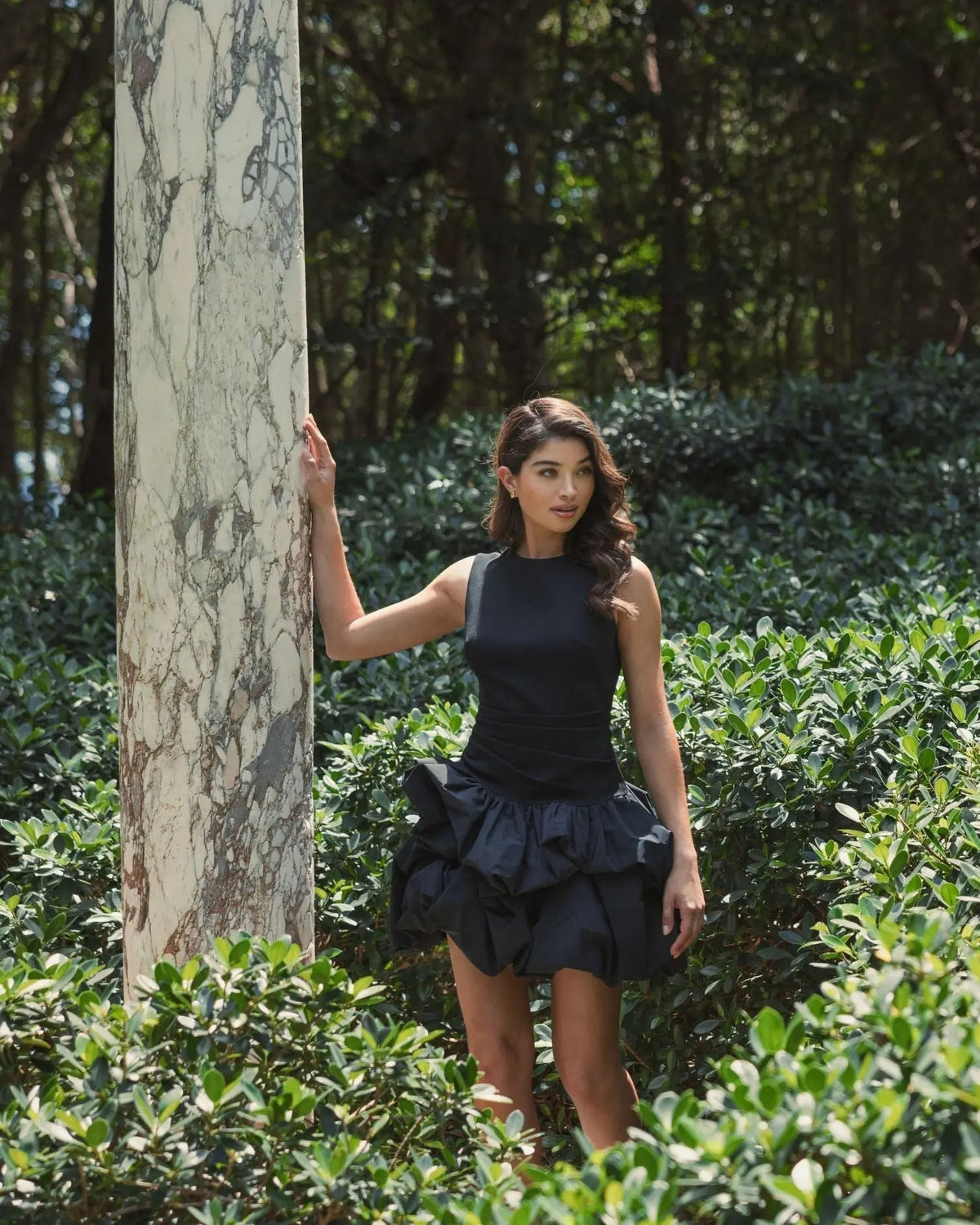Women's Black Mini Dress Sleeveless - 20709