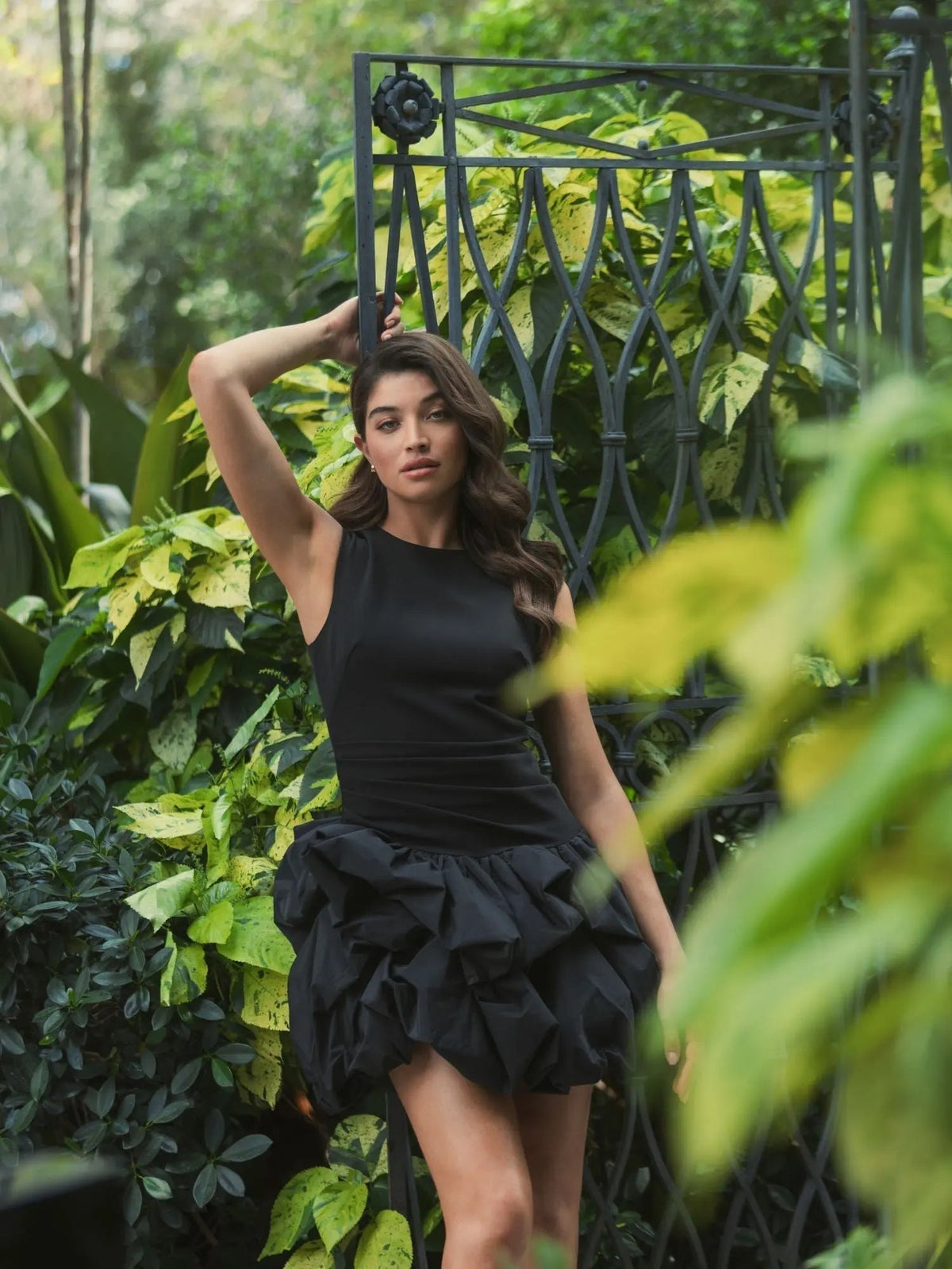 Women's Black Mini Dress Sleeveless - 20709