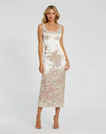 Women's Midi Dress - Satin Floral