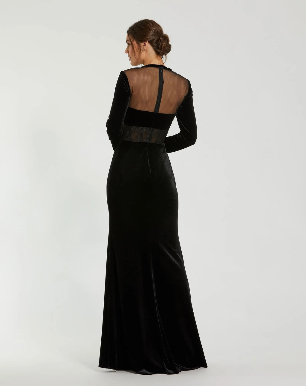Women's Black Dress Lace Velvet