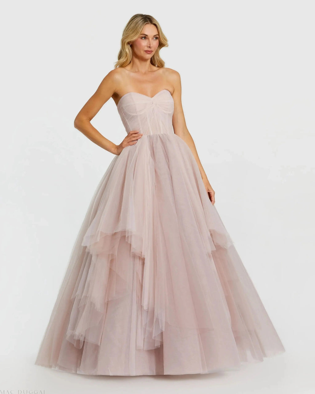 Women's Dress Strapless - Ruffle Ballgown