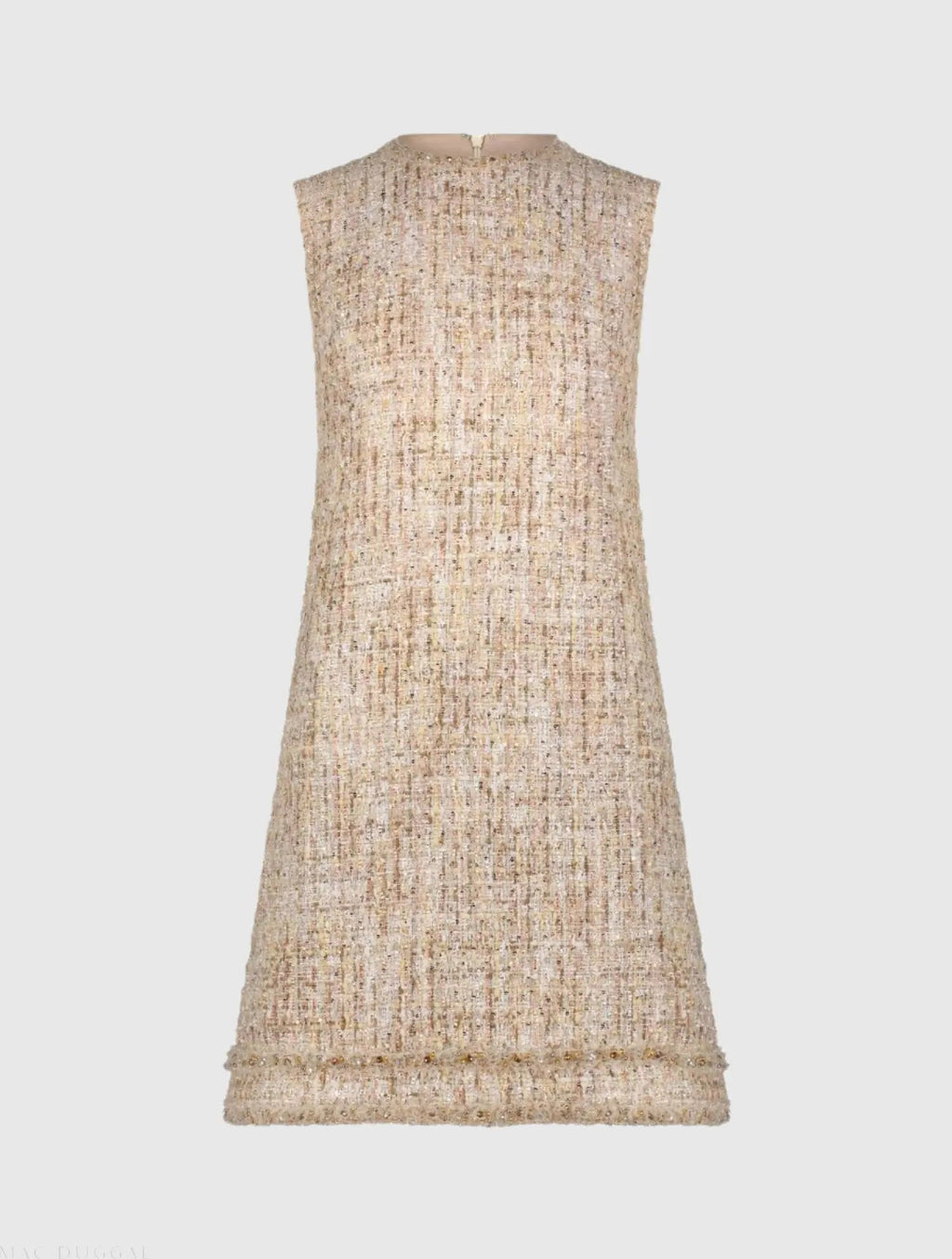 Women's Beige Mini Dress - Beige Sequin