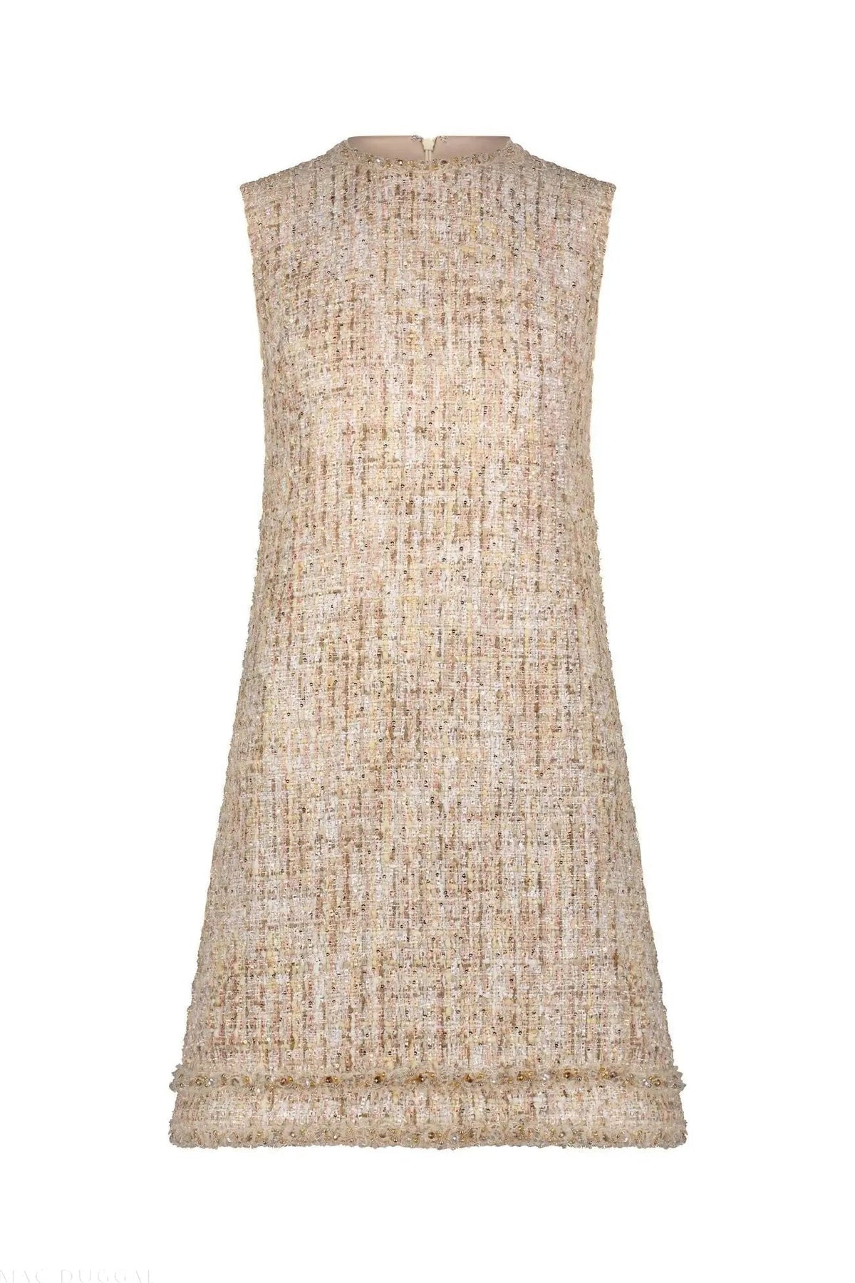Women's Beige Mini Dress - Beige Sequin