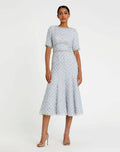 Women's Blue Midi Dress - Blue