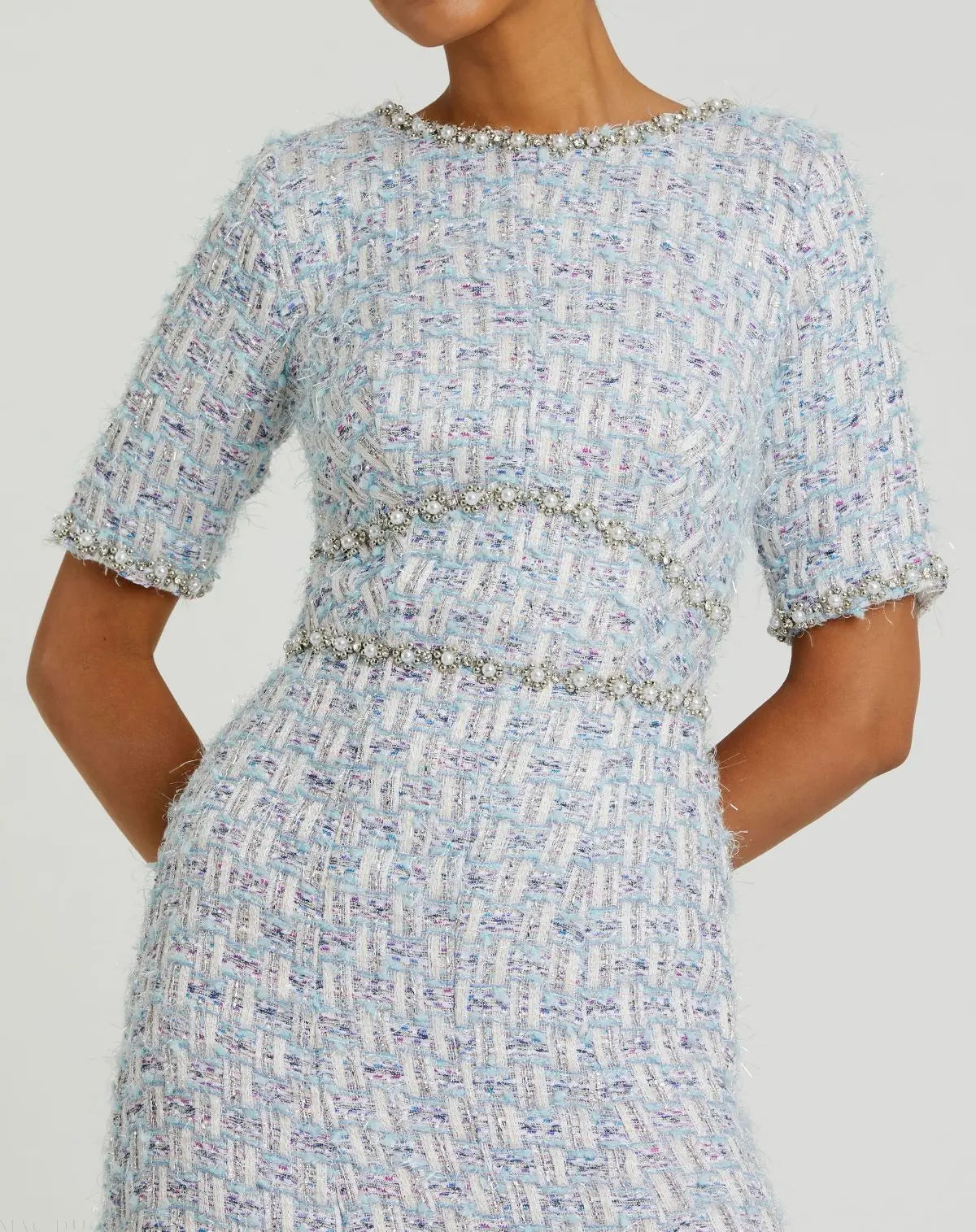 Women's Blue Midi Dress - Blue