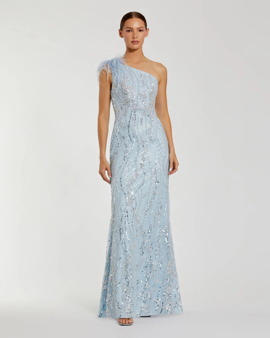 Women's Blue Dress One Shoulder - 20887