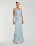 Women's Blue Dress One Shoulder - 20887