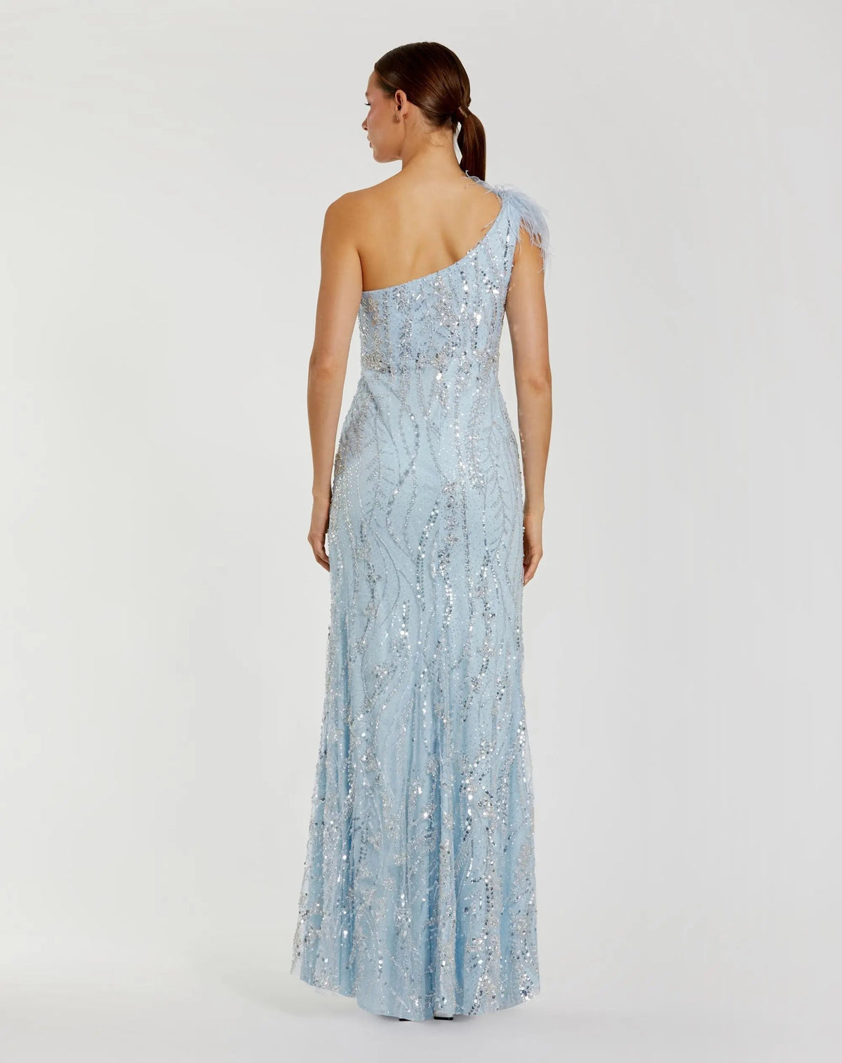 Women's Blue Dress One Shoulder - 20887