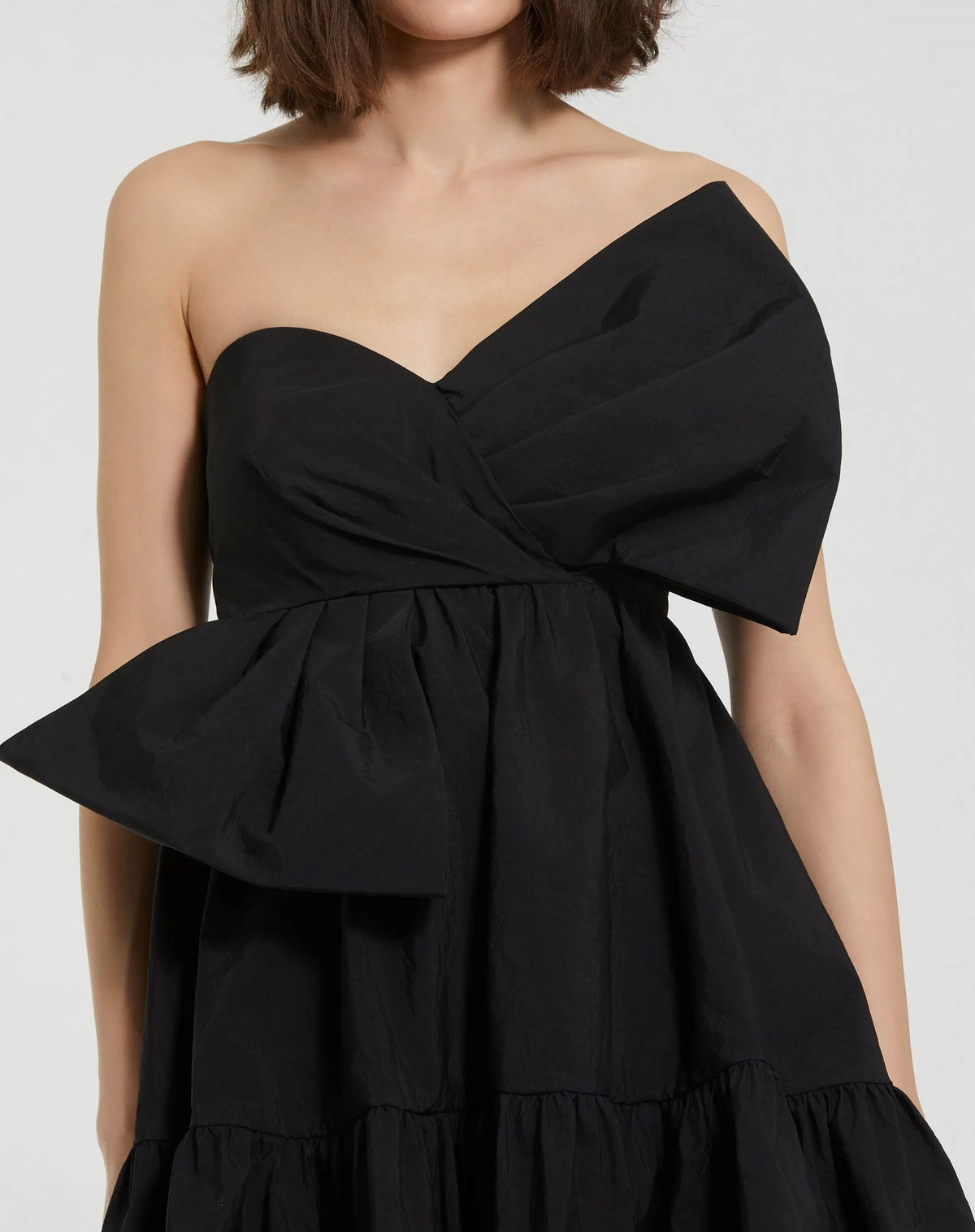 Women's Black Mini Dress Strapless - 20937