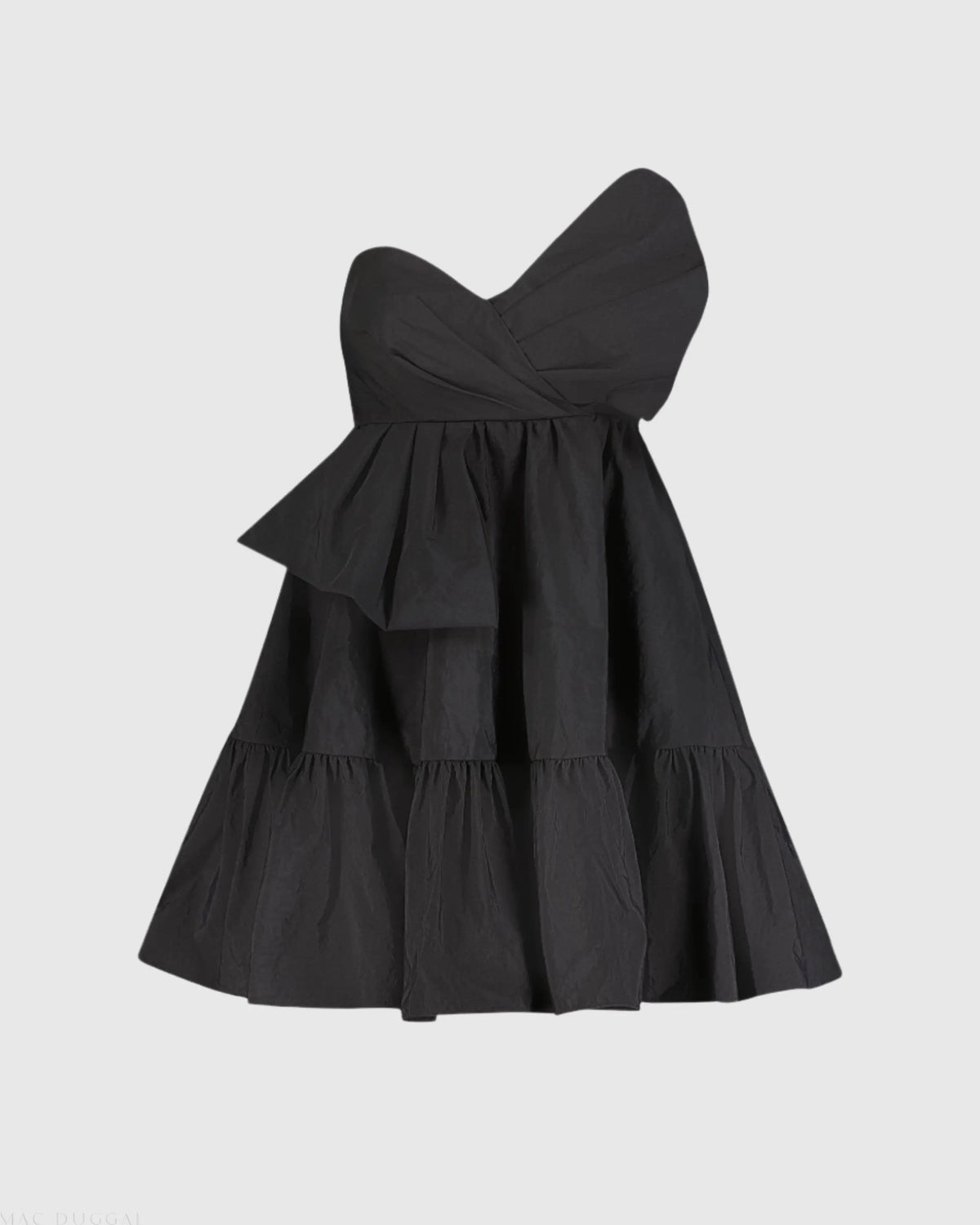 Women's Black Mini Dress Strapless - 20937
