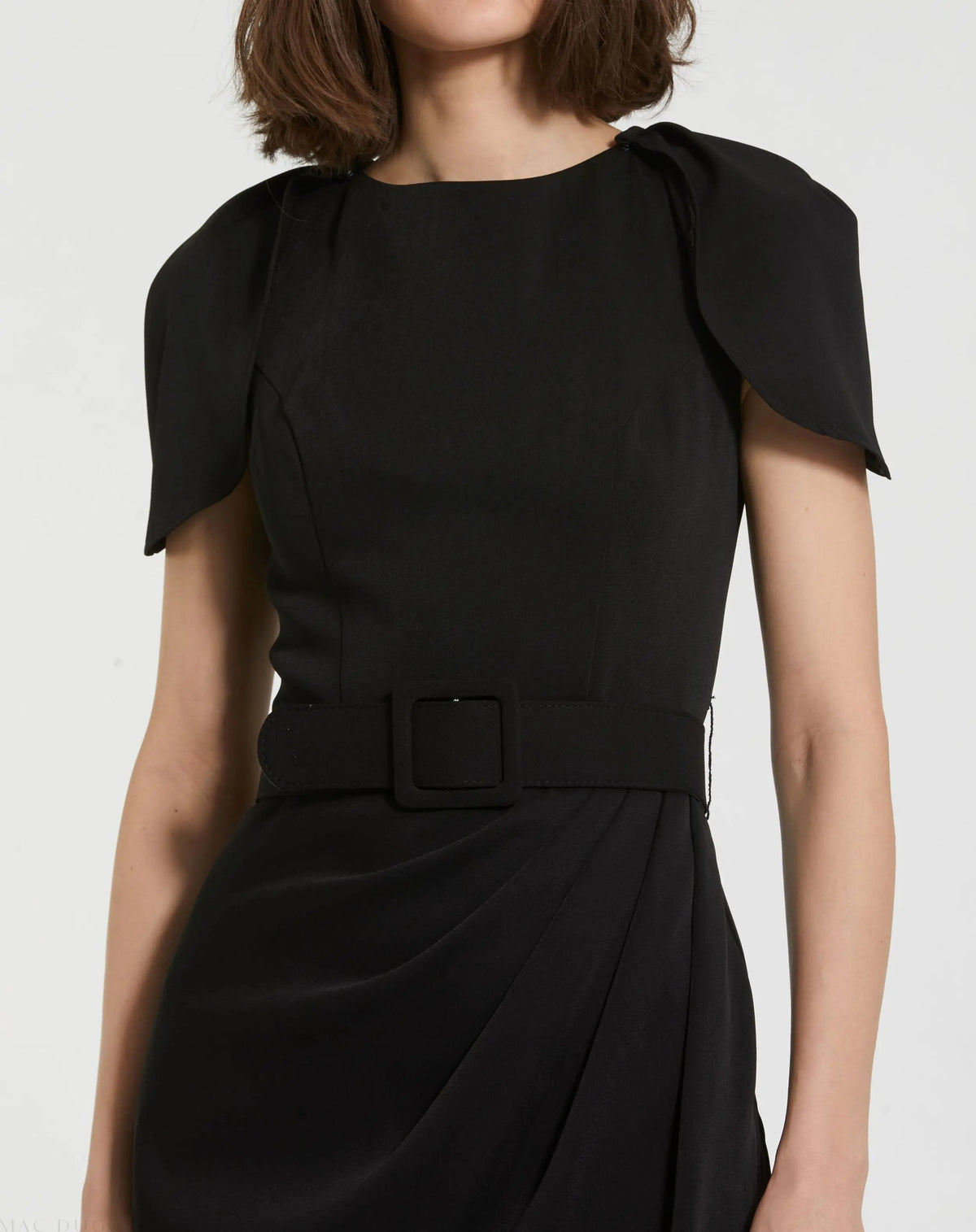 Women's Black Midi Dress - 20953