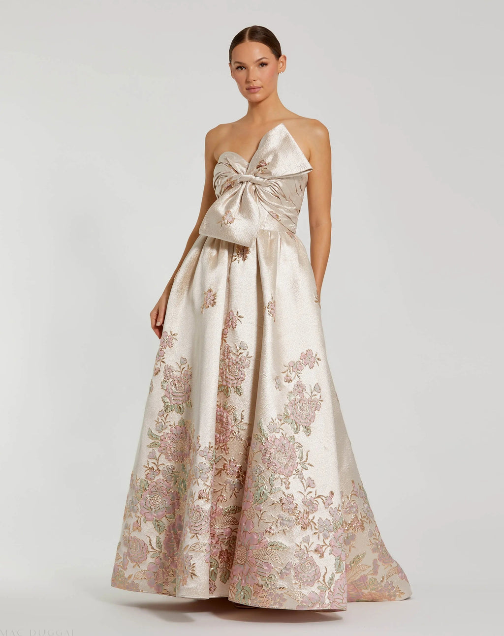 Women's Dress Floral Strapless - Red