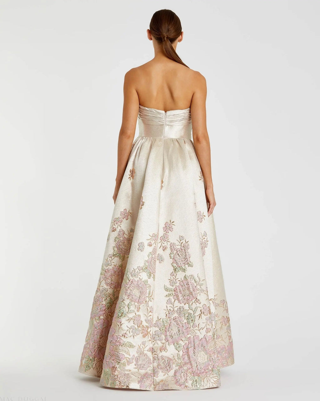 Women's Dress Floral Strapless - Red