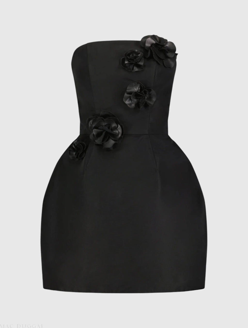 Women's Black Mini Dress Strapless - Black