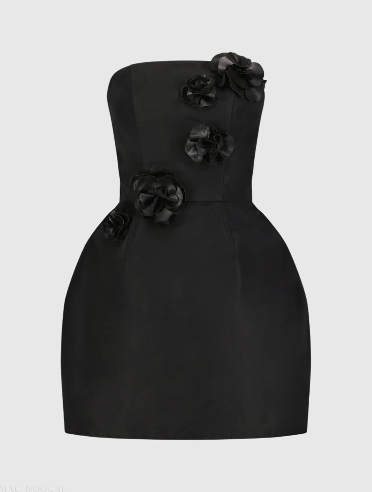 Women's Black Mini Dress Strapless - Black