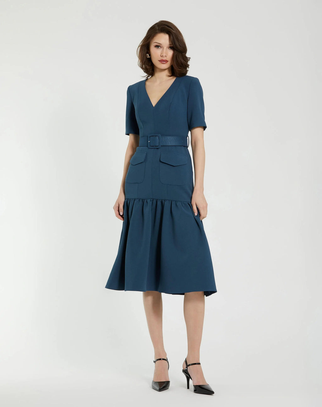 Women's Blue Midi Dress - 21018