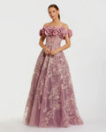 Women's Purple Dress Floral - Black Lace Mesh