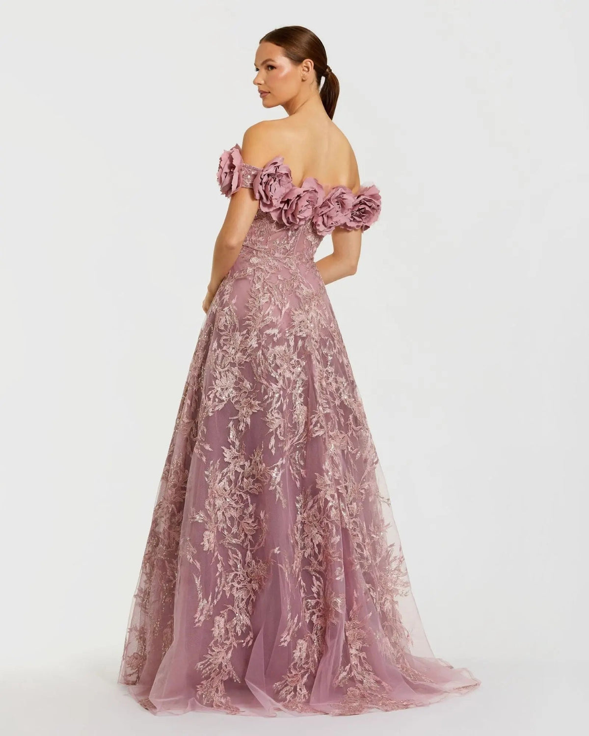 Women's Purple Dress Floral - Black Lace Mesh