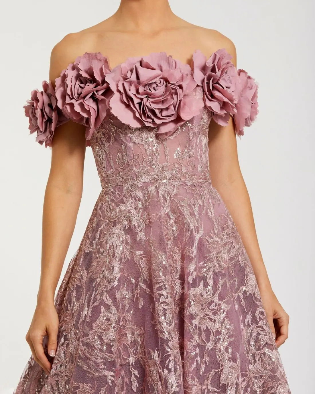 Women's Purple Dress Floral - Black Lace Mesh