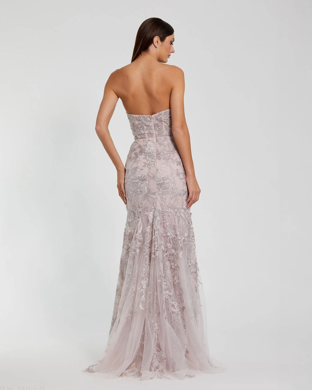Women's Pink Dress Lace Strapless