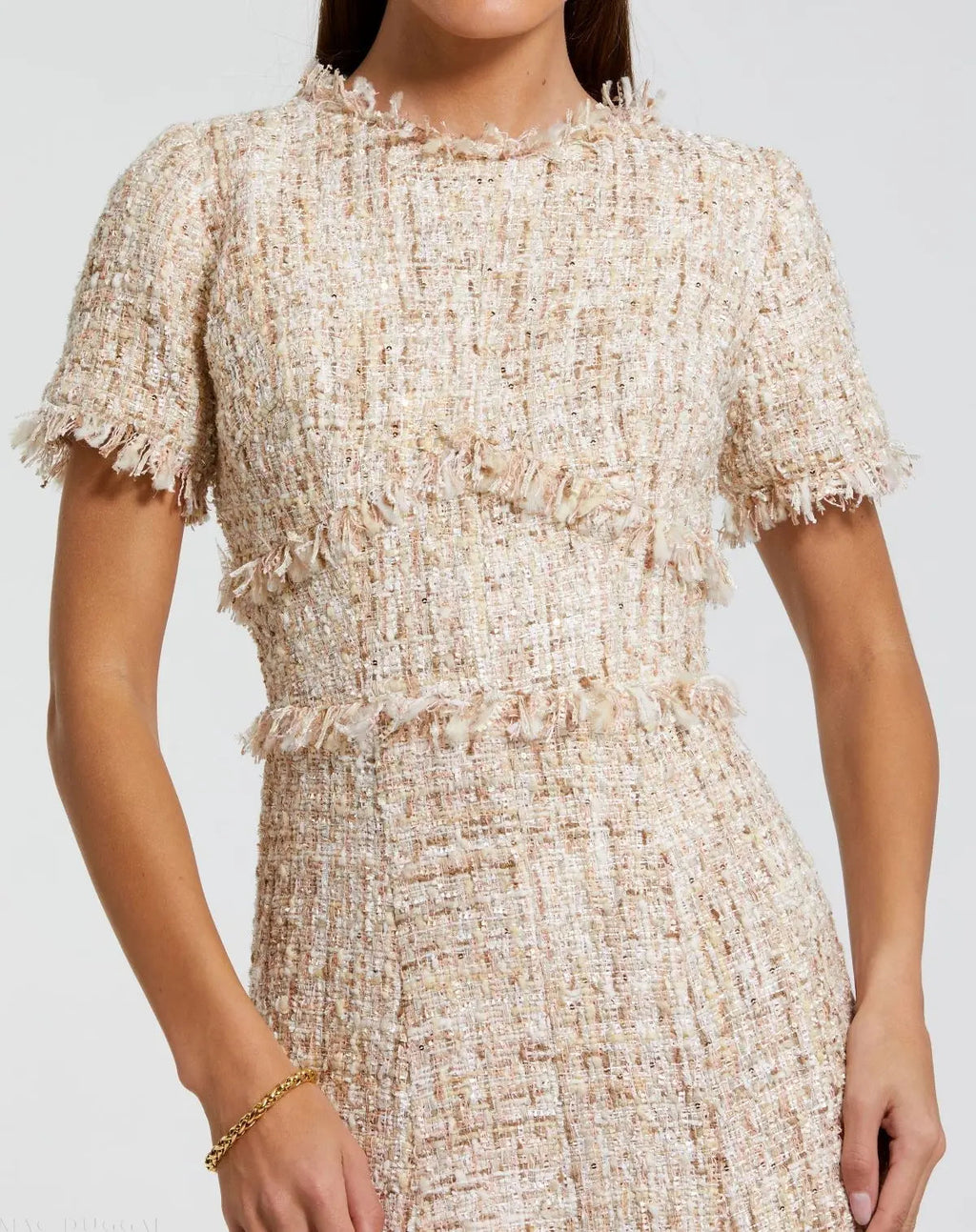 Women's Beige Midi Dress - Beige