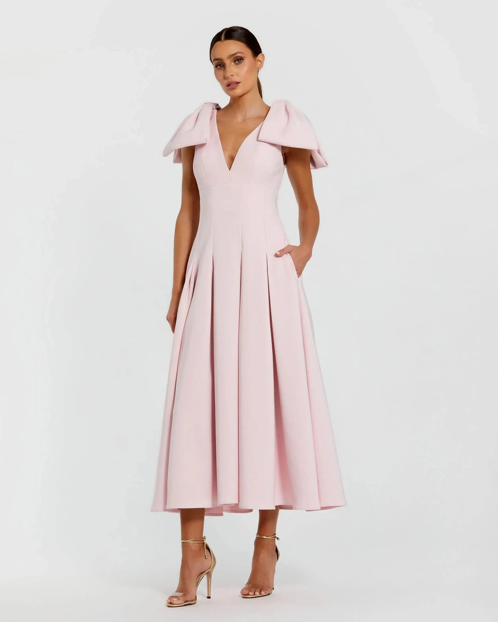 Women's Pink Midi Dress - 21046