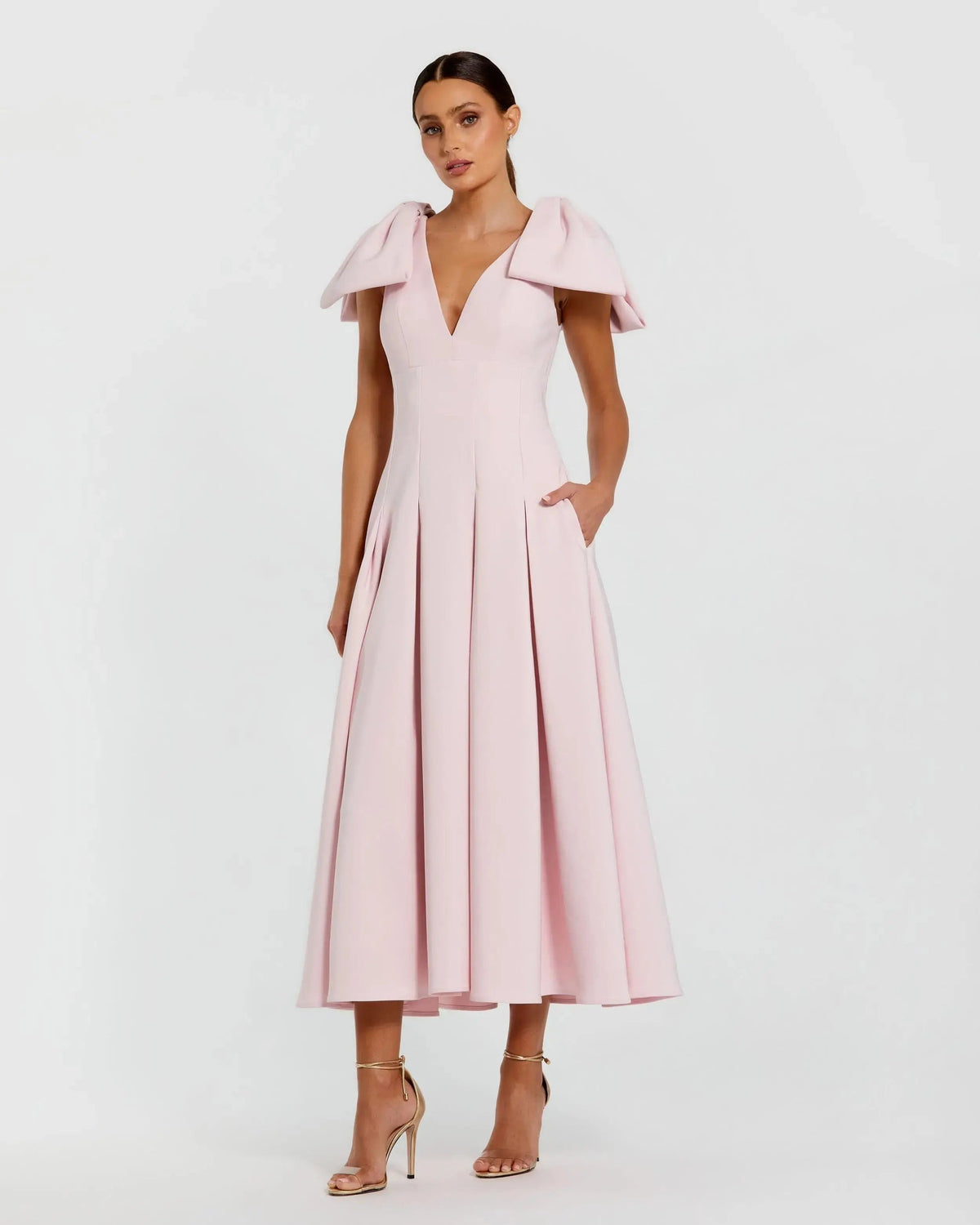 Women's Pink Midi Dress - 21046