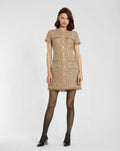 Women's Beige Mini Dress - Beige