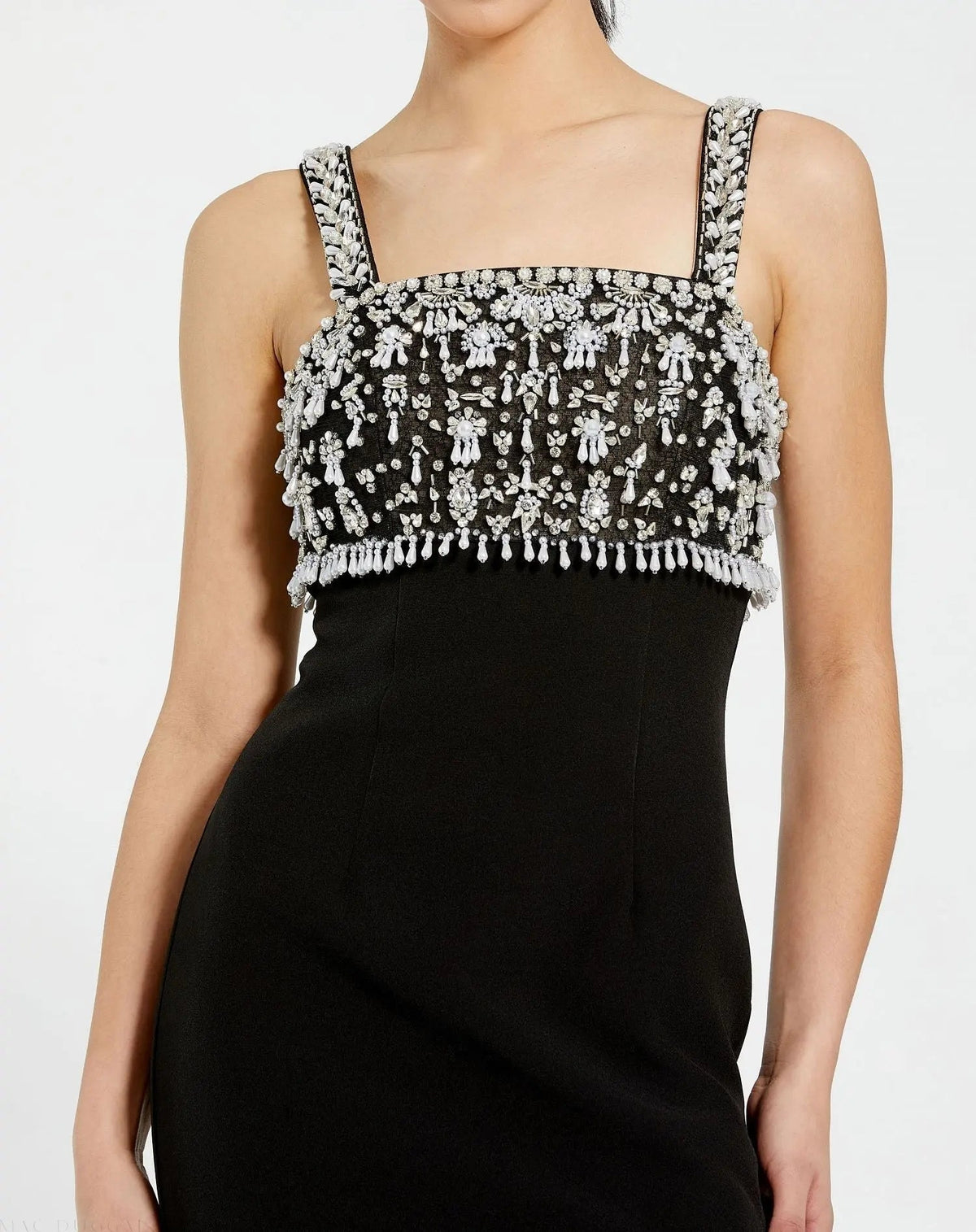 Women's Black Midi Dress - Black