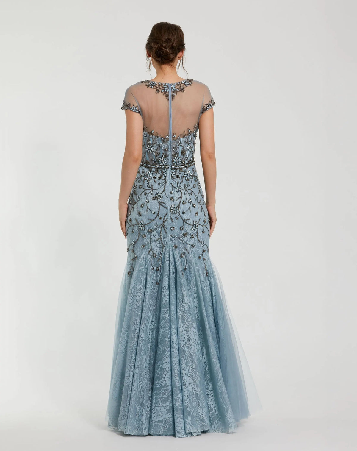 Women's Blue Evening Dress Lace for Evening & Special Occasions