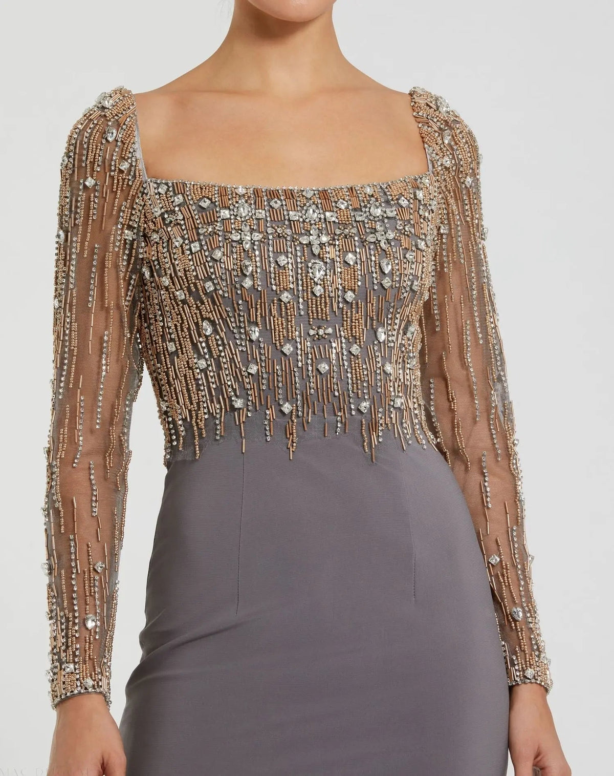 Women's Gray Dress - Black