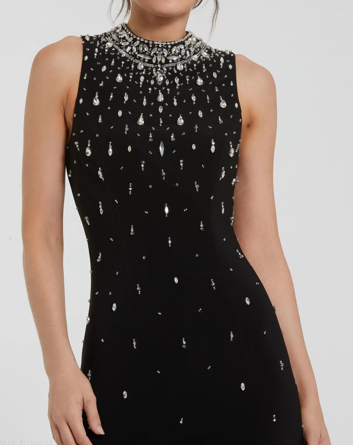Women's Black Dress Sleeveless - 2260