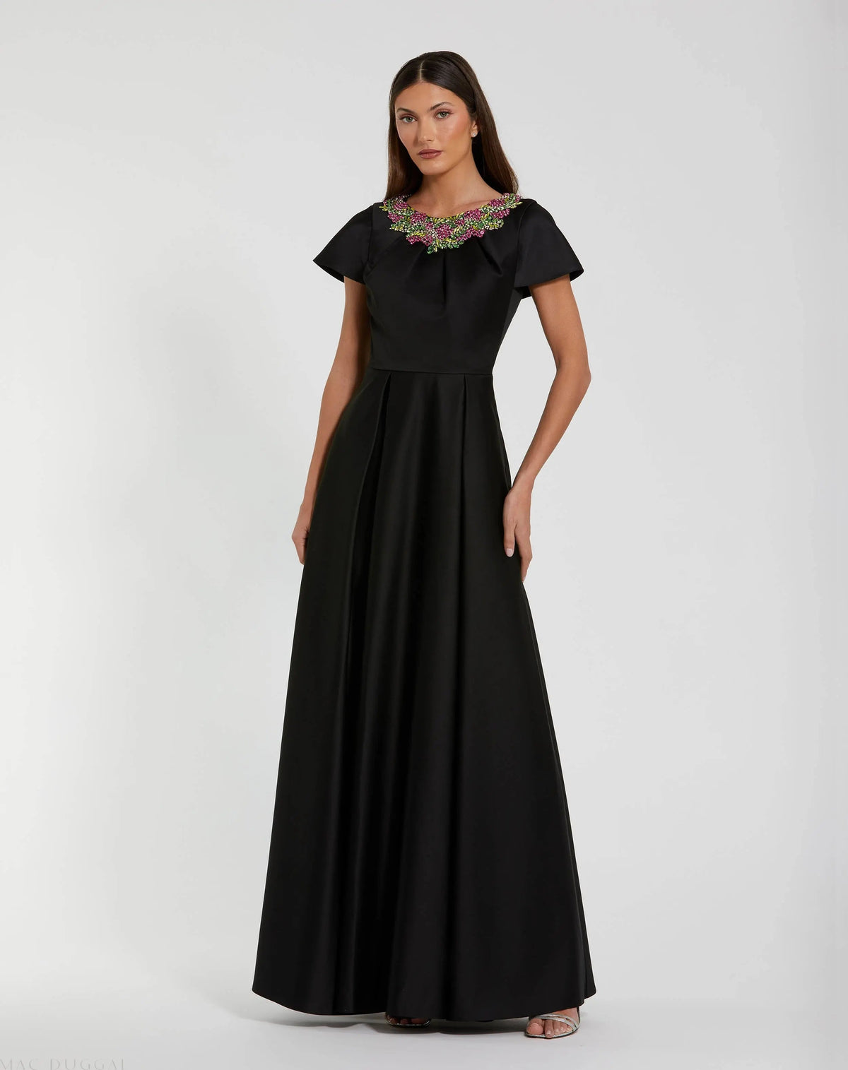 Women's Black Dress Satin - Black