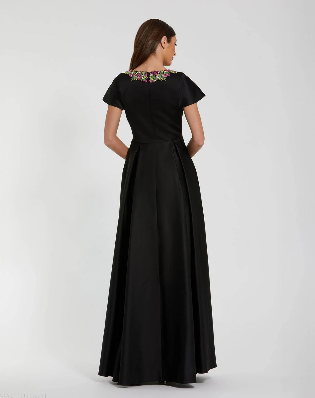 Women's Black Dress Satin - Black