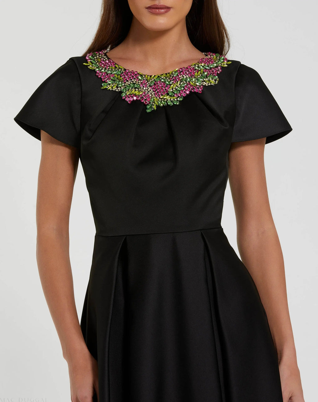 Women's Black Dress Satin - Black