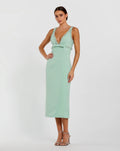 Women's Green Midi Dress - 2276