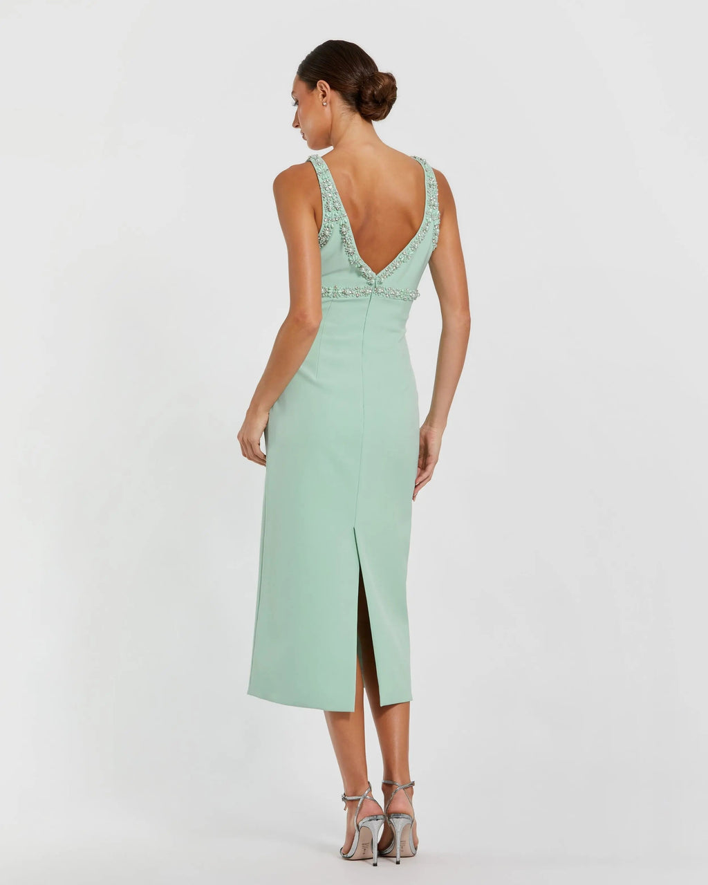 Women's Green Midi Dress - 2276