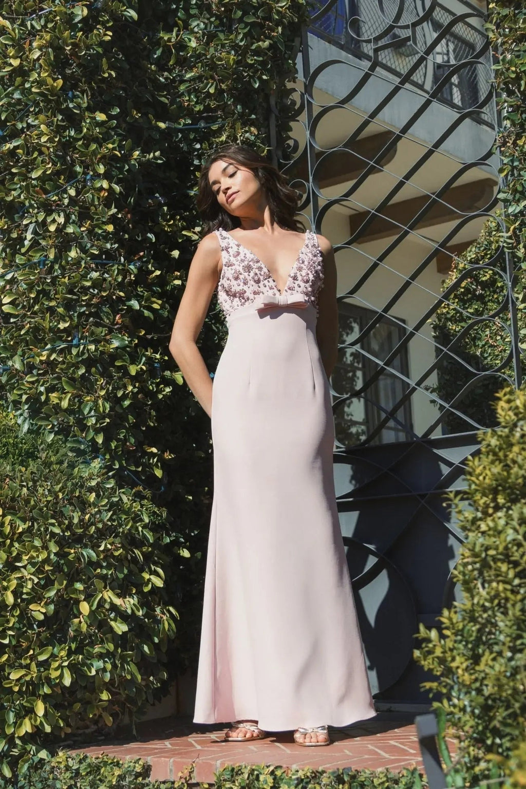 Women's Pink Dress Sleeveless - Black