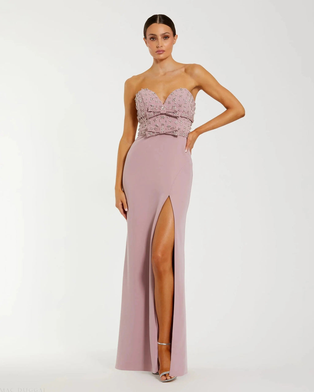 Women's Pink Dress Strapless - 2285