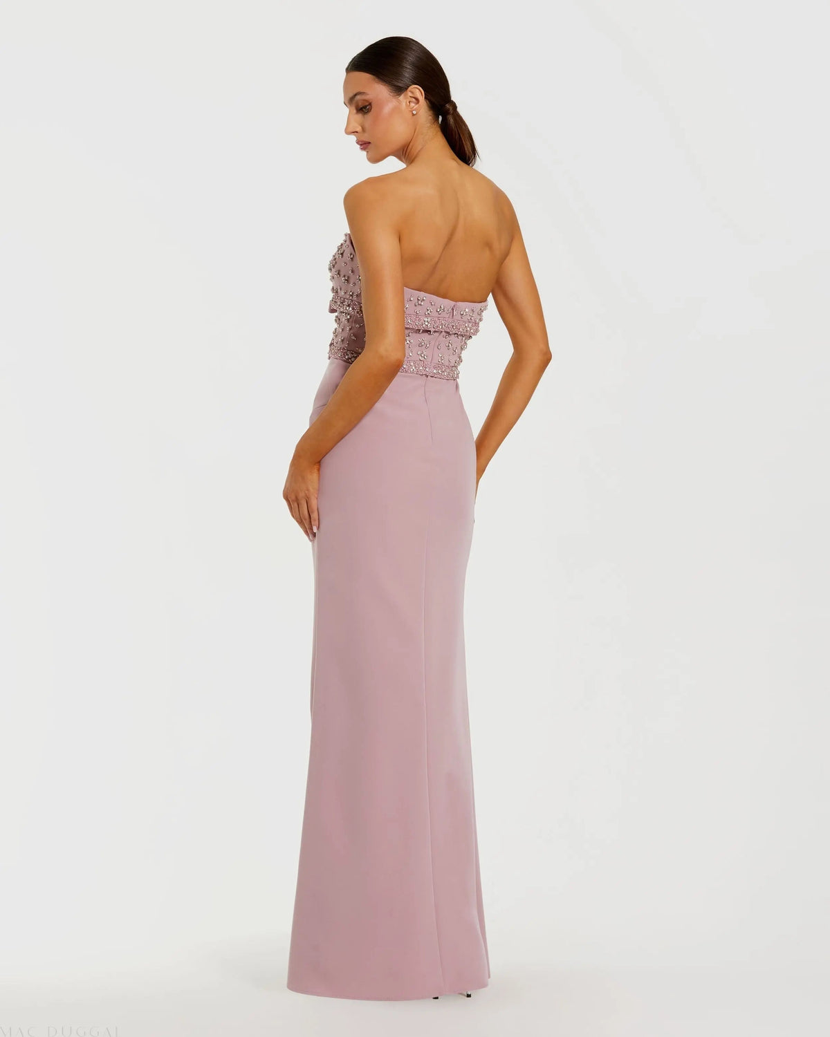Women's Pink Dress Strapless - 2285