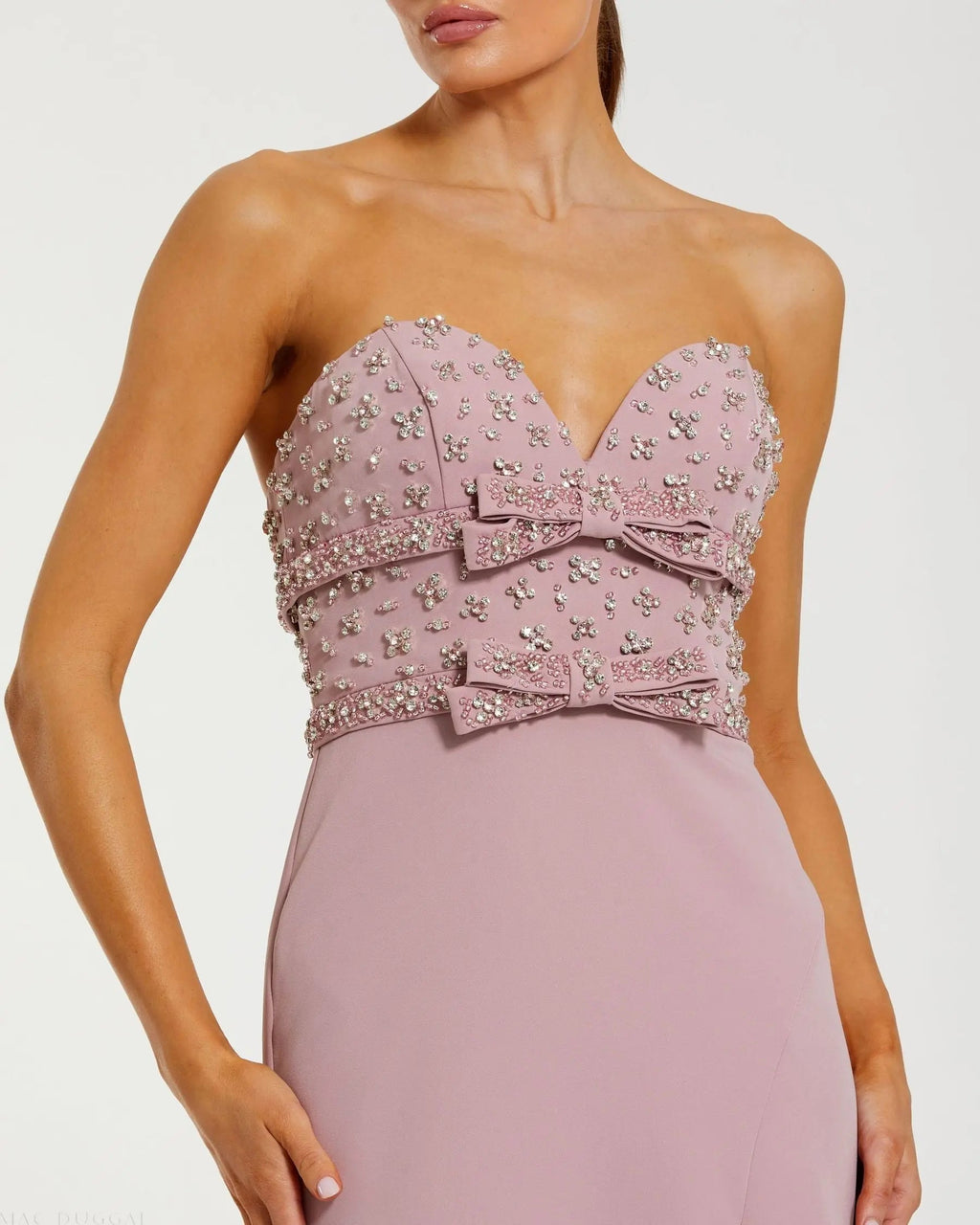 Women's Pink Dress Strapless - 2285