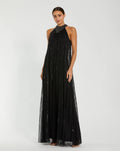 Women's Black Dress Halter Sleeveless
