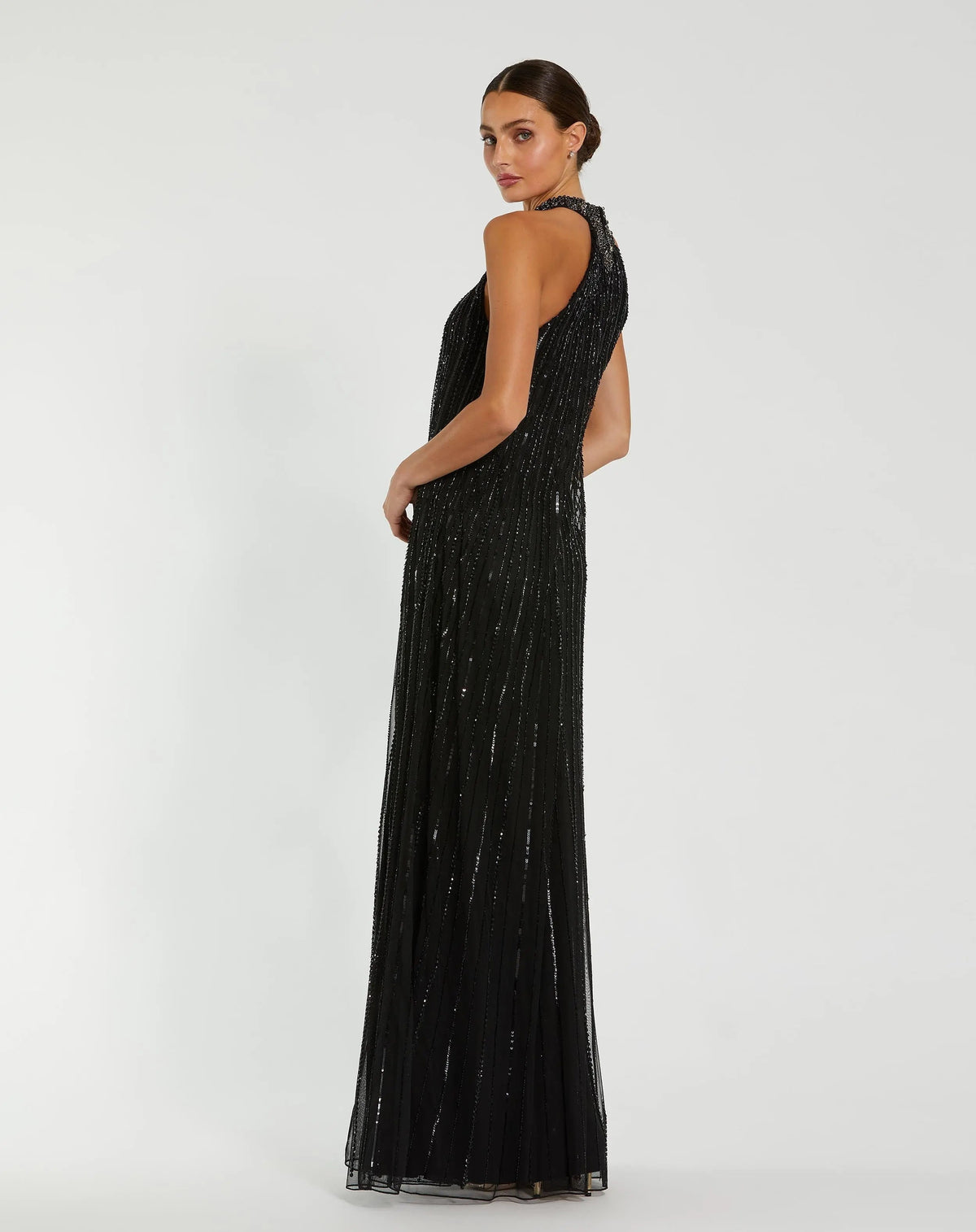 Women's Black Dress Halter Sleeveless