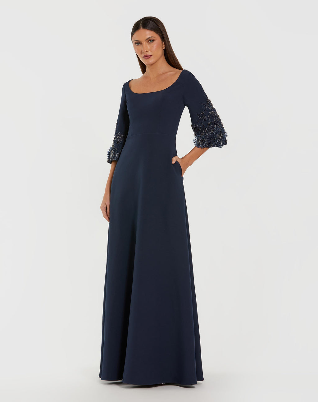 Women's Navy Dress Floral - Navy