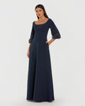 Women's Navy Dress Floral - Navy