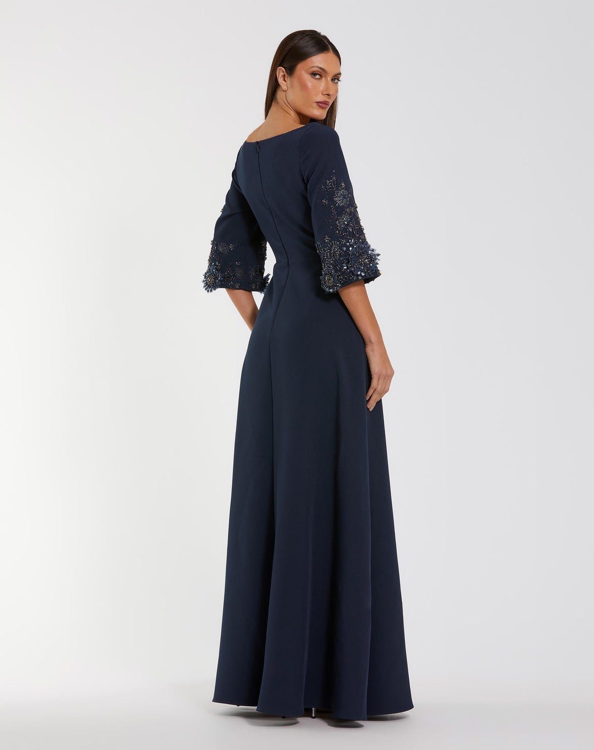 Women's Navy Dress Floral - Navy