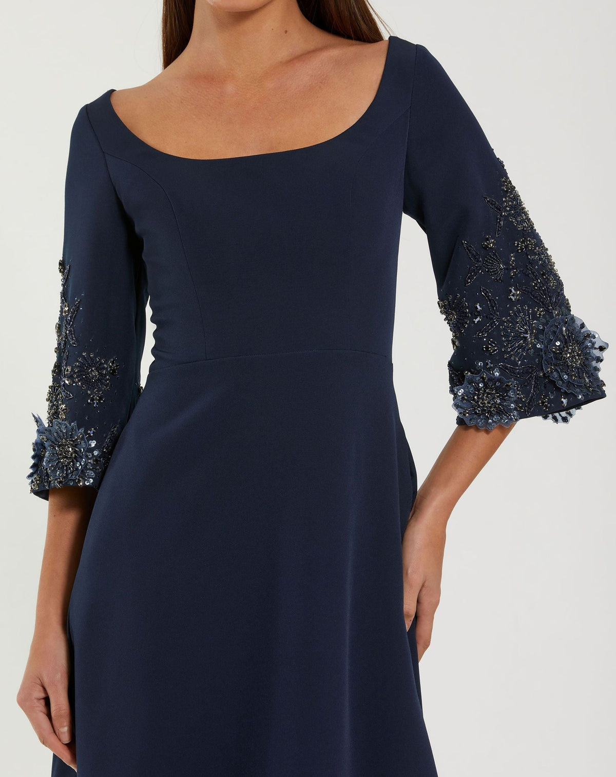 Women's Navy Dress Floral - Navy